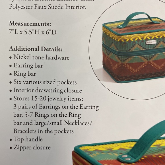 Silpada Tucson Jewelry Tote, F0007, New - Picture 3 of 11